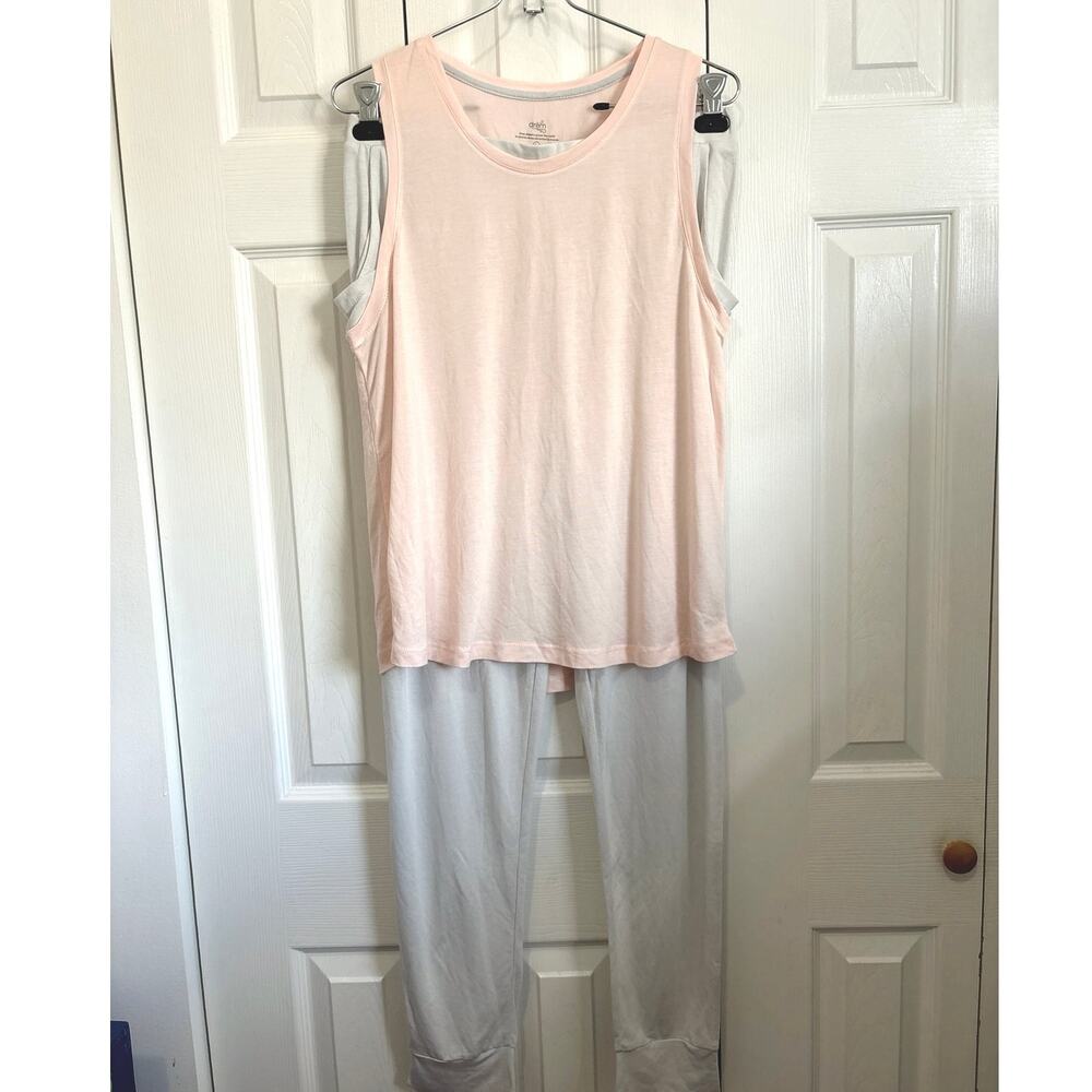 Drem NWOT Pink and Gray Soft Tencel Blend Pajama Set Size Large